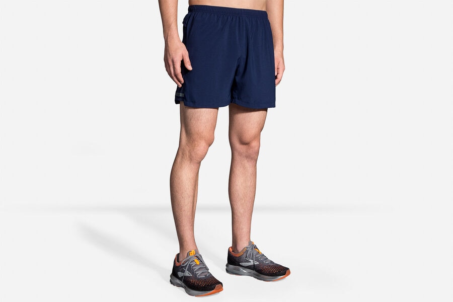 Brooks Men's Sherpa 5" Bottoms Navy ( INLXC9750 )